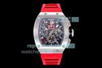 KV Factory Replica Richard Mille RM 011 Red Rubber Band Automatic Watch